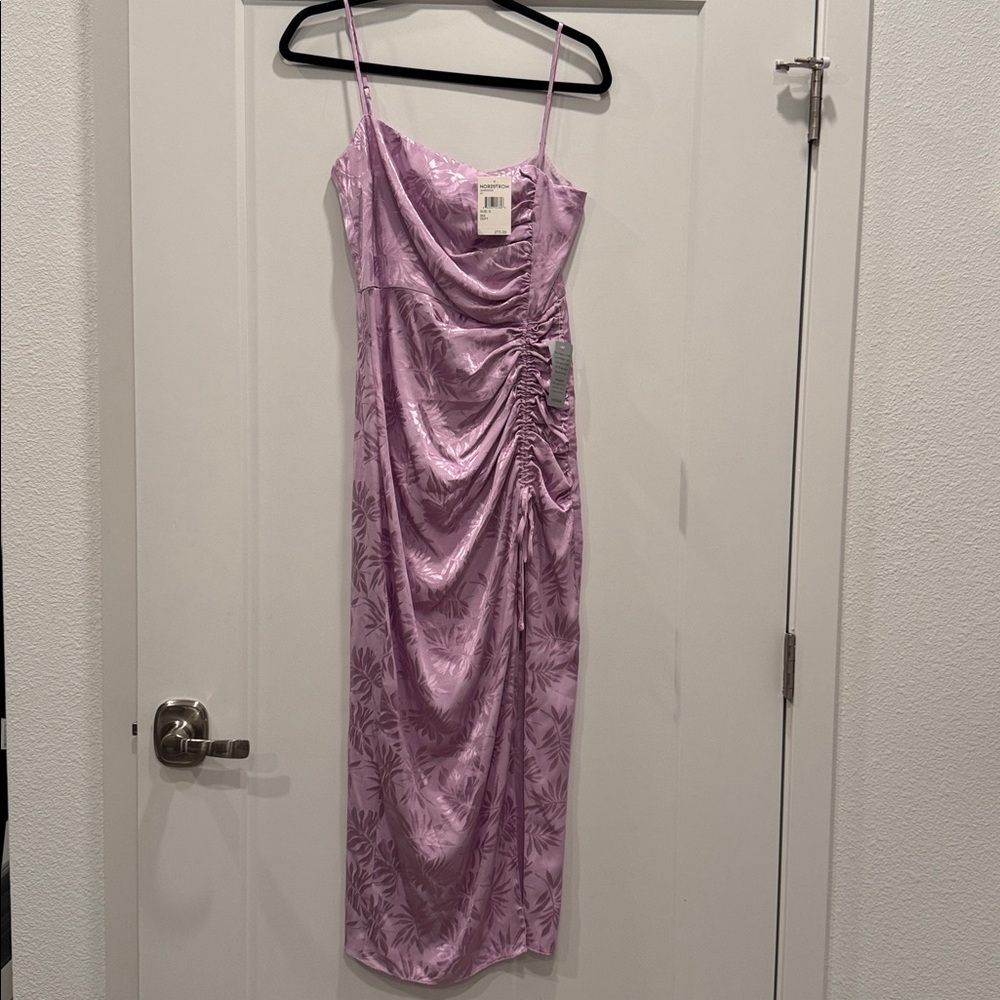NWT Saylor Gardenia Ruched Jaquered MIDI Dress Gown - Picture 4 of 9